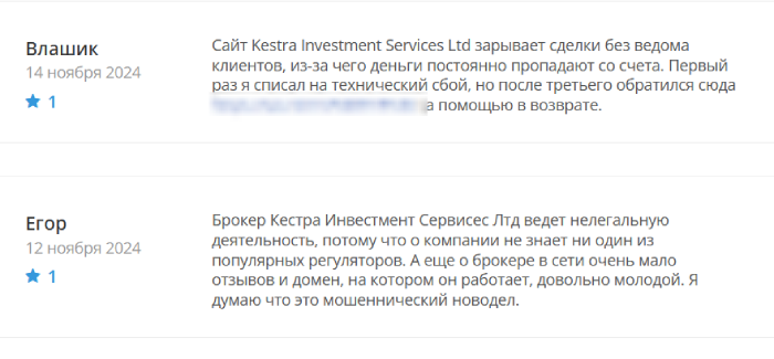 Kestra Investment Services Ltd (kestrainvestmentservices.com) лжеброкер! Отзыв Telltrue